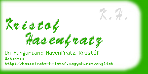 kristof hasenfratz business card